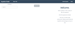Desktop Screenshot of equationfinder.com