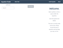 Tablet Screenshot of equationfinder.com